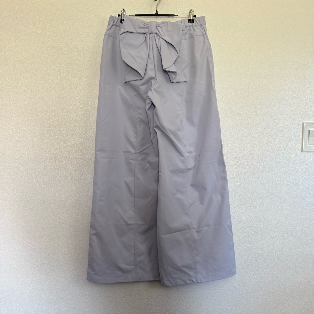 SHEIN Lavender Oversized Bow Back Design Wide Leg Pants US 4